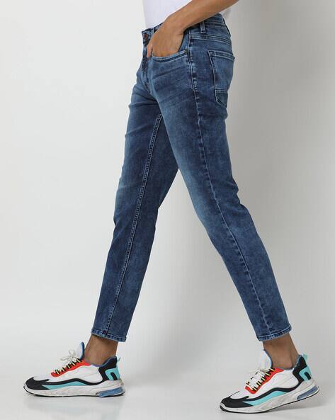 44 Mid-Wash Slim Fit Jeans