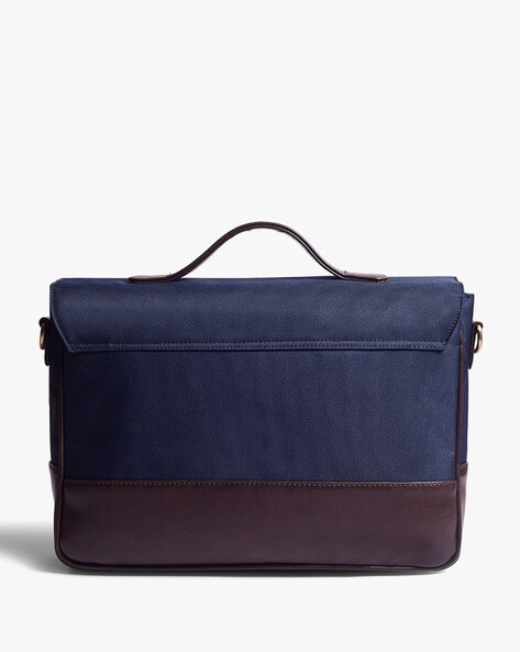 Aldo Navy Blue Leather Laptop/messenger Bag for Sale in Central