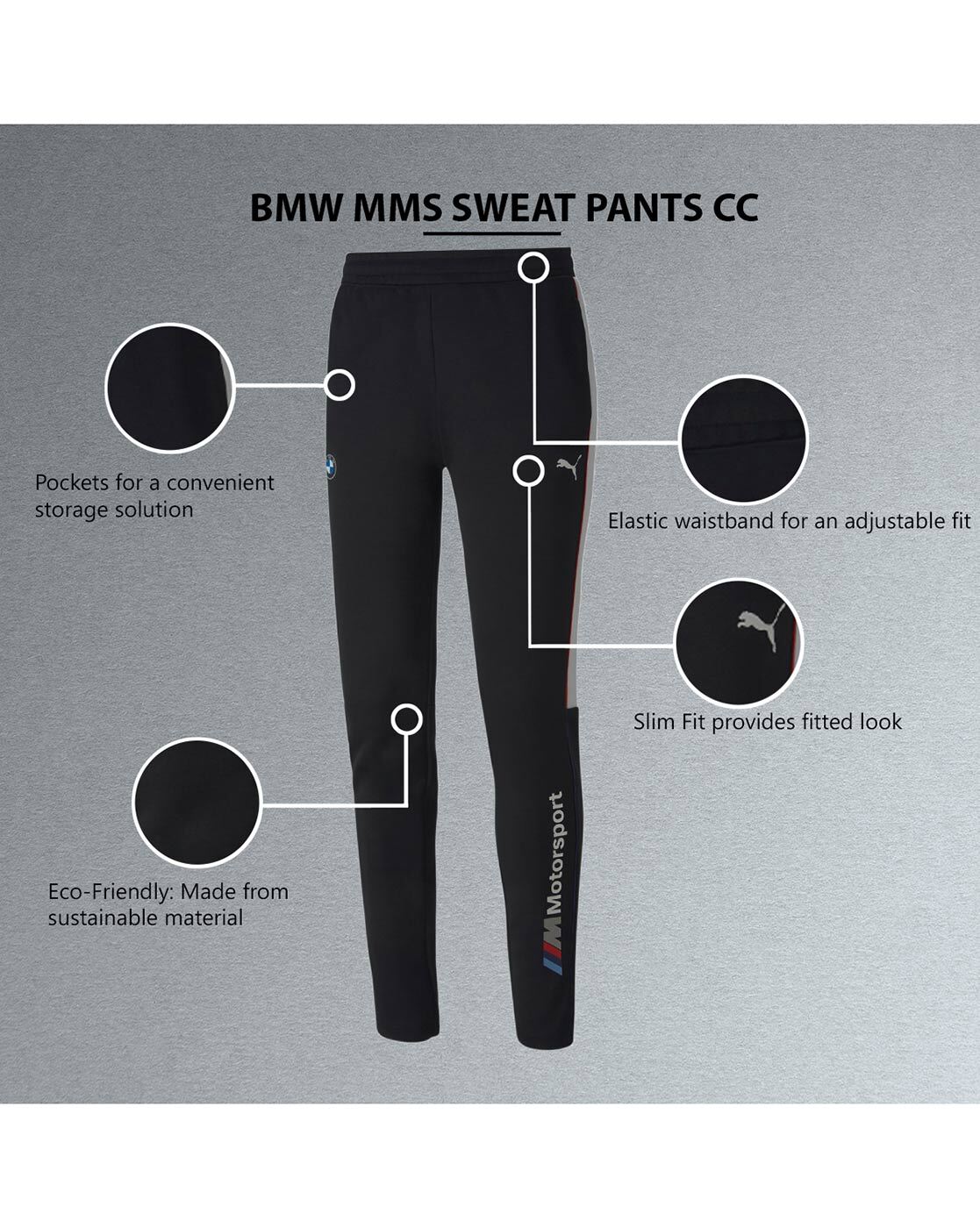 Buy Puma BMW MMS TODDLER SDS Swt Unisex Blue Pants online