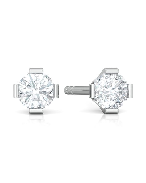 Forever Facets Women's Platinum over Sterling Silver Genuine Garnet and CZ Stud  Earrings - Walmart.com