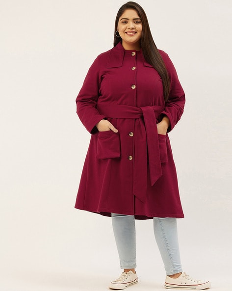 Plus size hotsell red pea coat