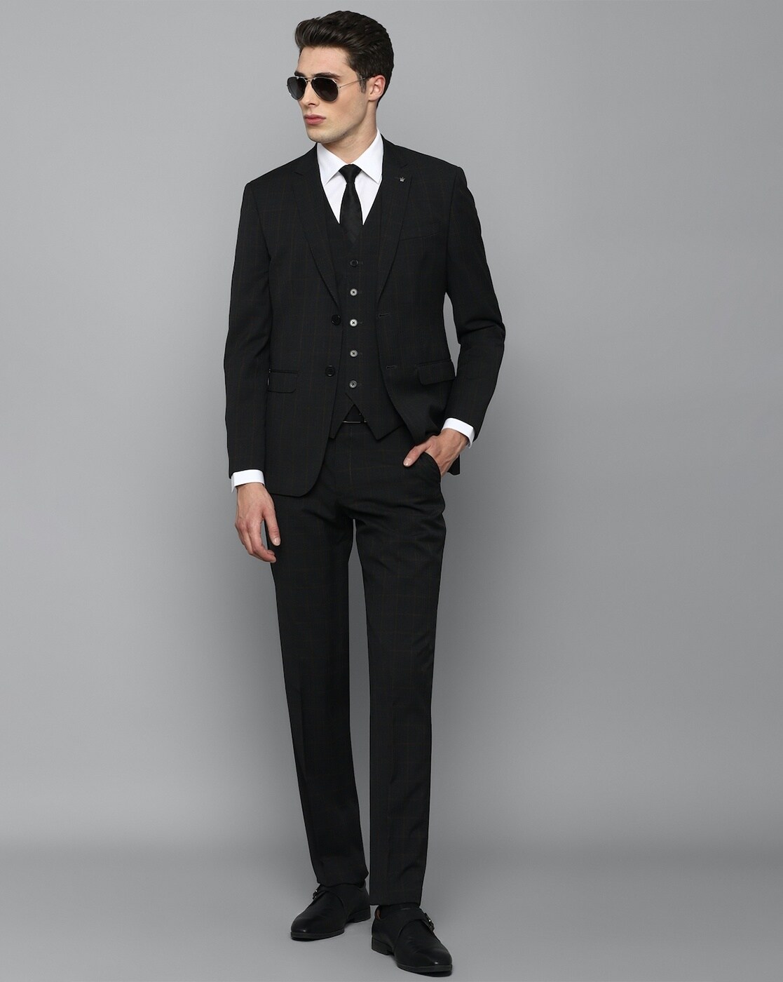 LOUIS PHILIPPE Blazer, Trouser Checkered Men Suit - Price History