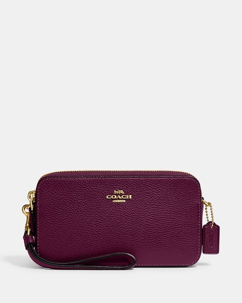 Leather crossbody bag Coach Purple in Leather - 30863896