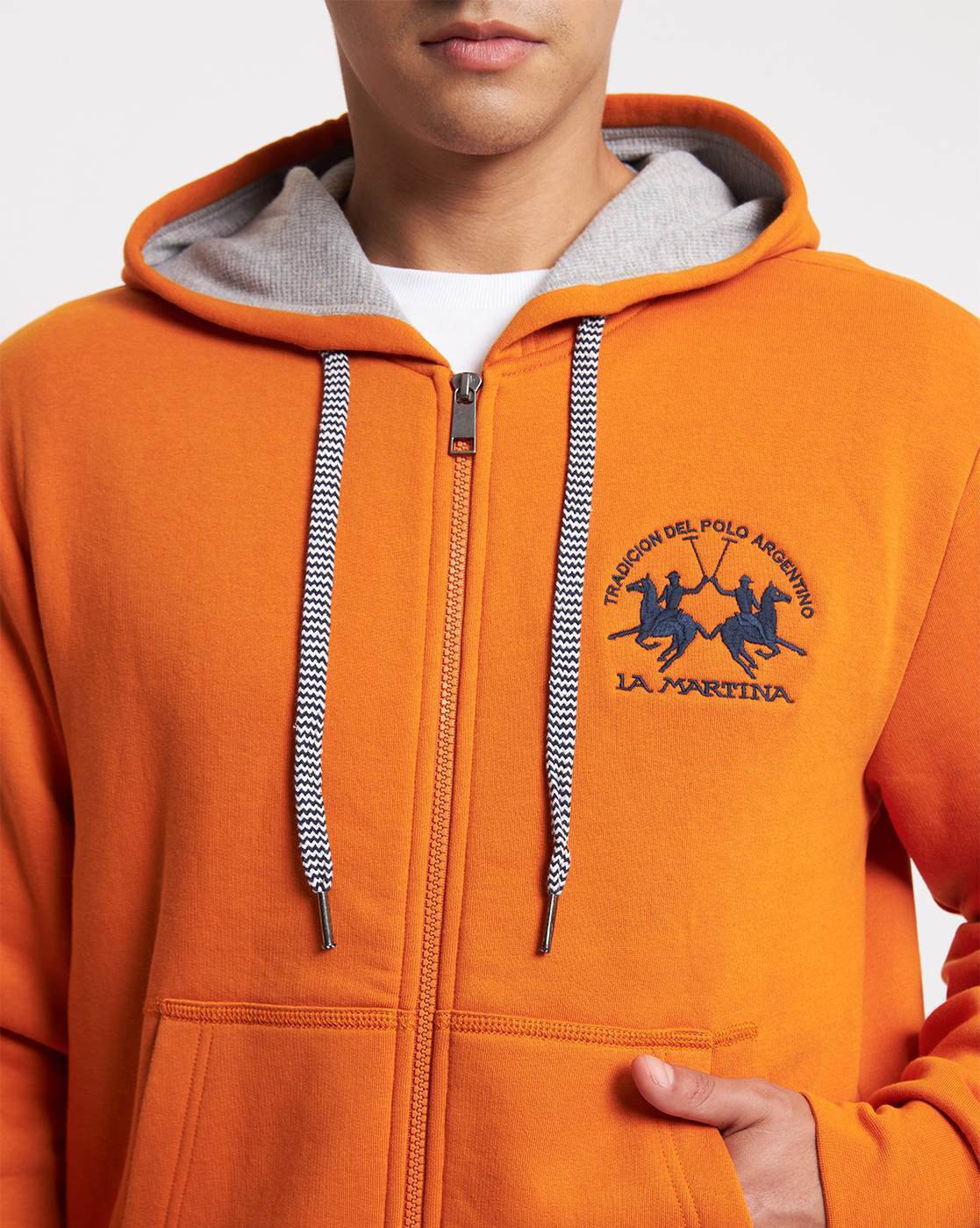 Mens orange clearance polo hoodie