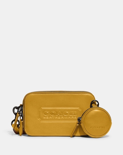 Buyr.com | Crossbody Bags | Coach Women's North/South Lonnie Crossbody Bag  (Signature Jacquard - Retro Yellow)