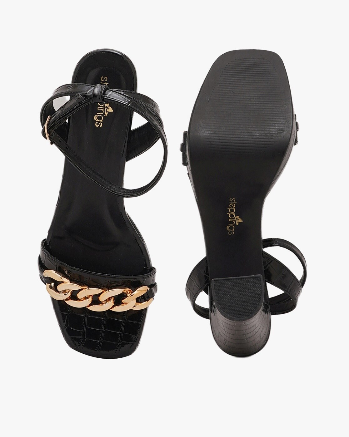 Chain-detail sandals - Dark greige - Ladies | H&M IN