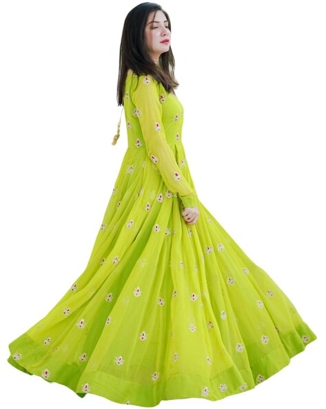 Buy Green Dress Material for Women by Fashionuma Online 