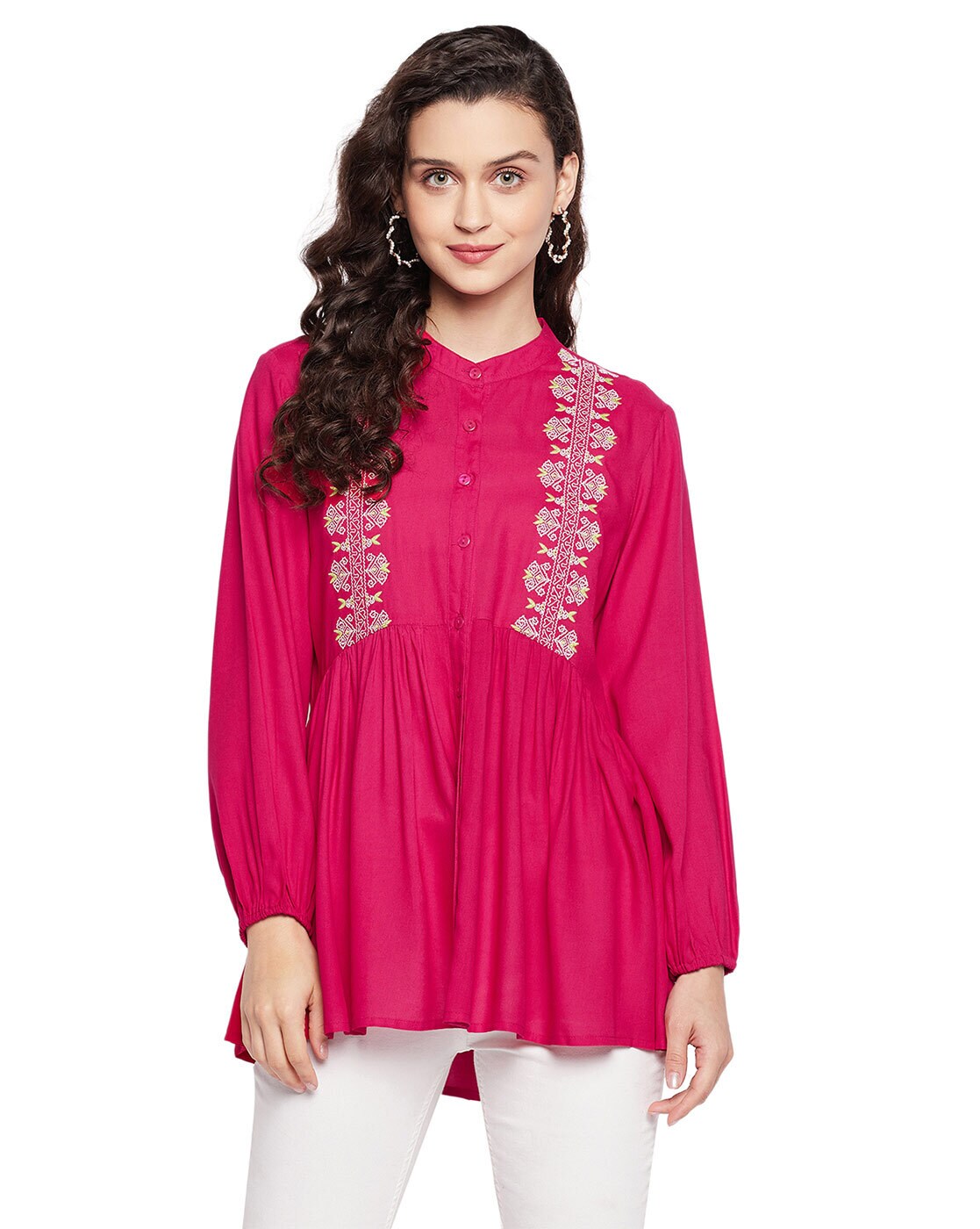 Buy Fuchsia Tops for Women by Ruhaan'S Online | Ajio.com