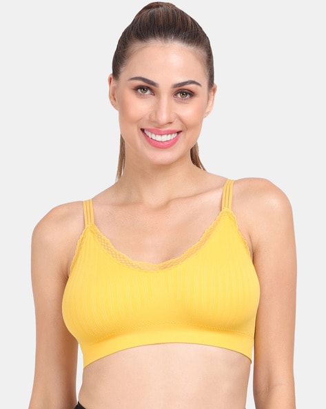 Women Anti Bacterial Racerback Proactive Sports Bra - Wireless And Lightly  Padded