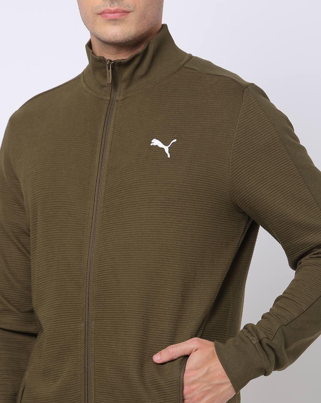 Buy Deep Olive Green Jackets & Coats for Men by PUMA Online | Ajio.com