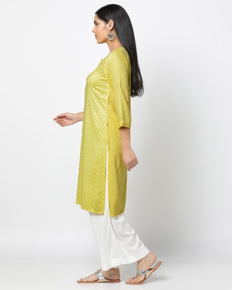Buy Yellow Kurtis | Yellow Kurtis | Indian Ethnic Wear Online Collections