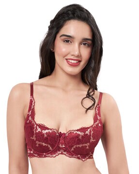 Wunderlove by Westside Burgundy Lace Bra