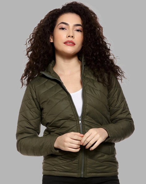 Allegra K Women's Casual Lightweight Zip-up Bomber Jacket With Pockets :  Target