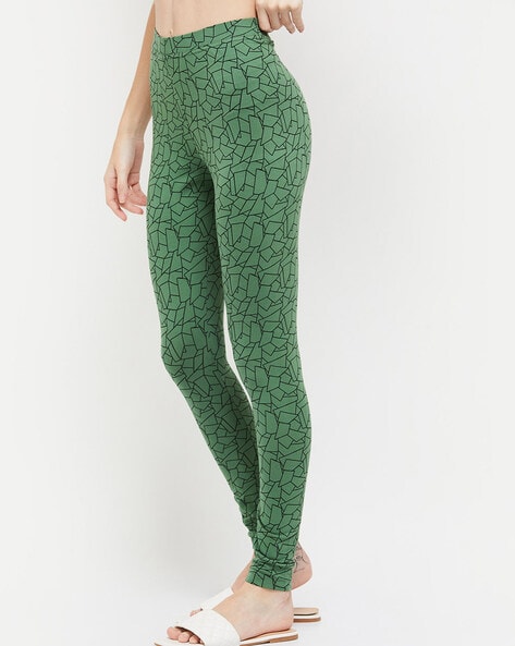 Buy Go Colors Women Solid Color Churidar Legging - Pista Green Online -  Lulu Hypermarket India