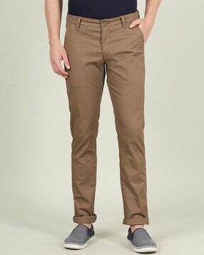 Buy Brown Trousers & Pants for Men by CROCODILE Online | Ajio.com