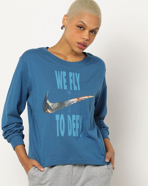 Nike blue cheap shirt womens