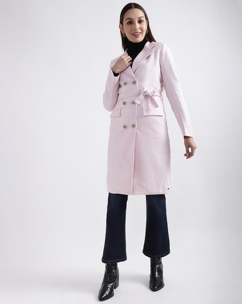 Elle pink sale trench coat