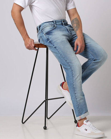 Lightly Washed Slim Fit Jeans