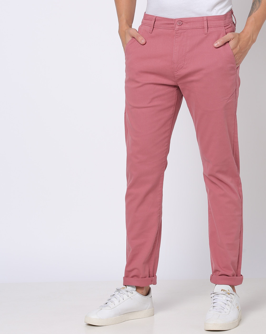 An Everyday Classic Onion Pink Stretch Men Chinos  Mark Morphy