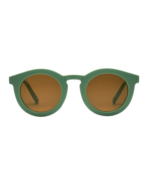 Image of Multicolor Sunglasses In Thick Plastic Frame Hanging On Green  Leaves Of A Tree In Sunlight-XH664633-Picxy