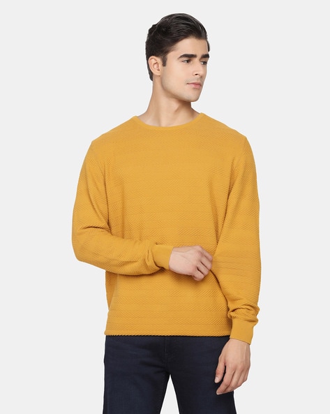 Yellow hot sale sweater men