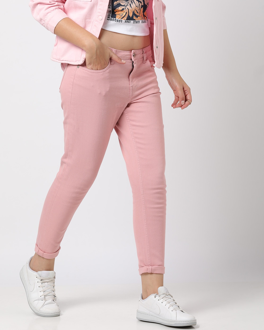 Enjoy 148+ pink jeans womens super hot