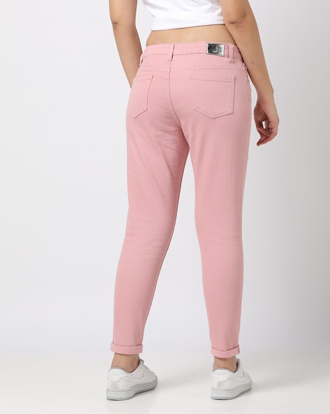 Buy Pink Jeans & Jeggings for Women by DNMX Online