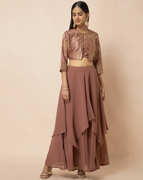 Buy Pink Skirts & Ghagras for Women by Indya Online