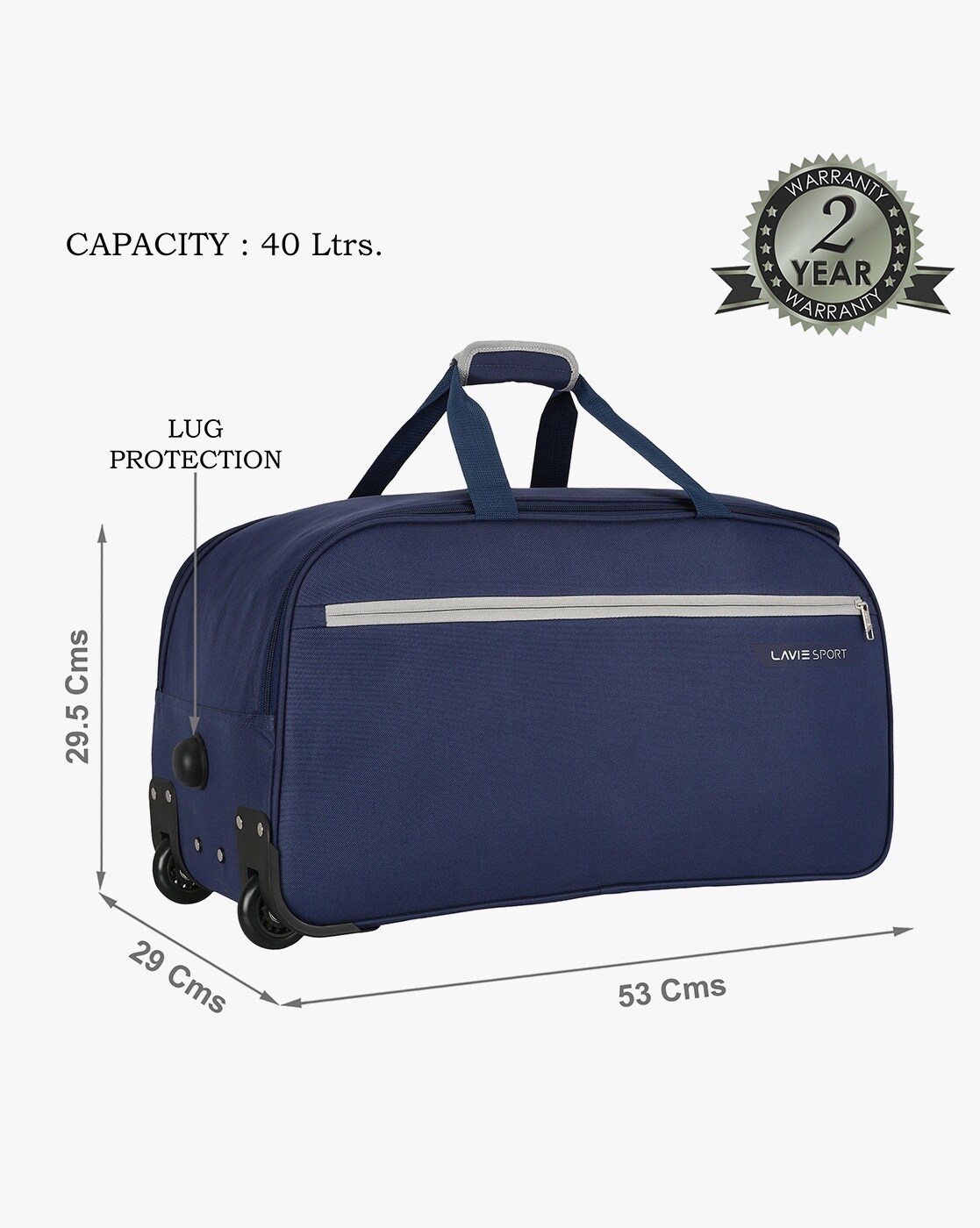 Lavie Sports Navy Blue Solid Luggage And Travel Bag: Buy Lavie Sports Navy  Blue Solid Luggage And Travel Bag Online at Best Price in India