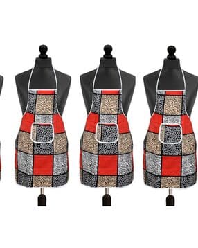 Pack of 5 Aprons with Waterproof Back