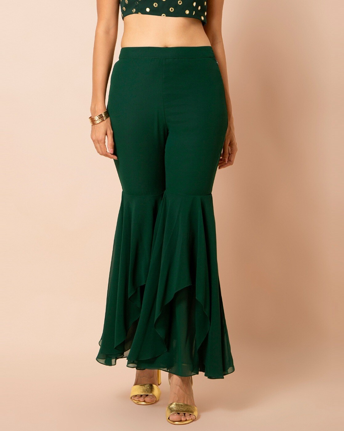 Buy Green Pants for Women by Indya Online