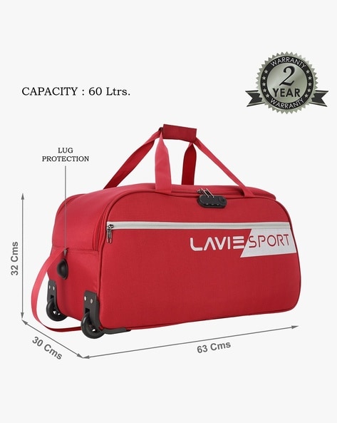 Lavie Sport Large Size 62 Cms Galactic Wheel Duffle Bag For Travel  Luggage  Bag Red  Lavie World
