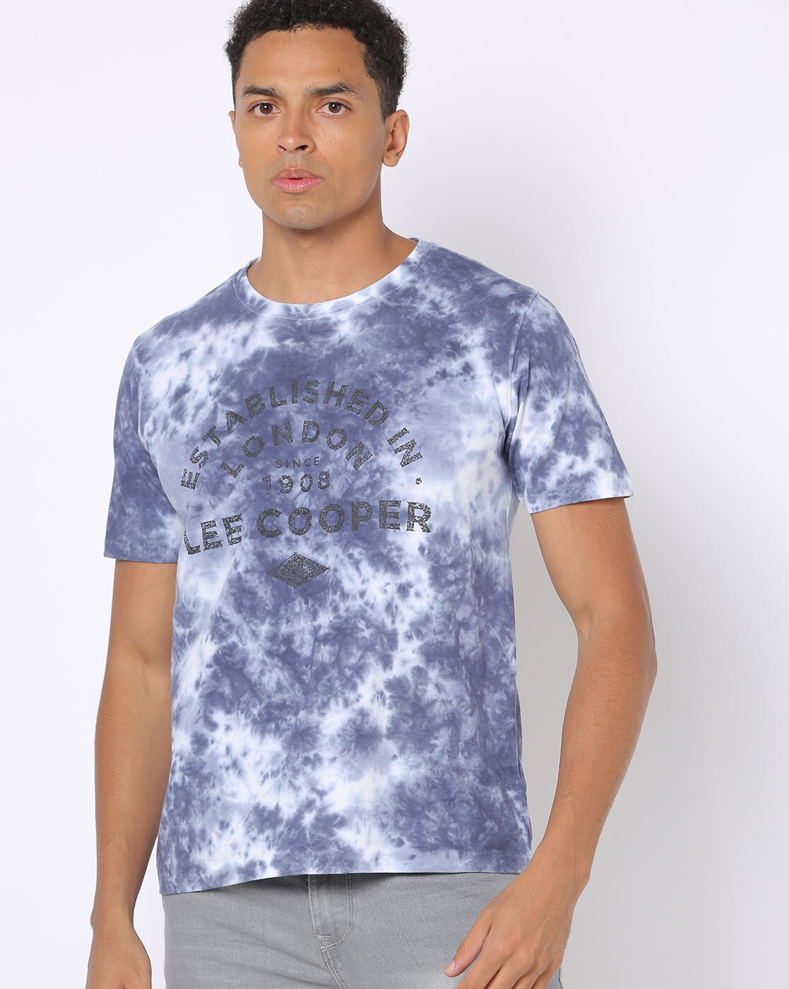 Buy LEE COOPER Mens Round Neck Tie Dye Print T-Shirt