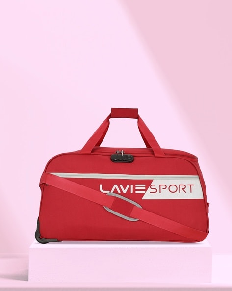Buy Lavie Sport Lino Cabin Size 53 cms Wheel Duffel Bag for Travel | Travel  Bag with Trolley at Amazon.in