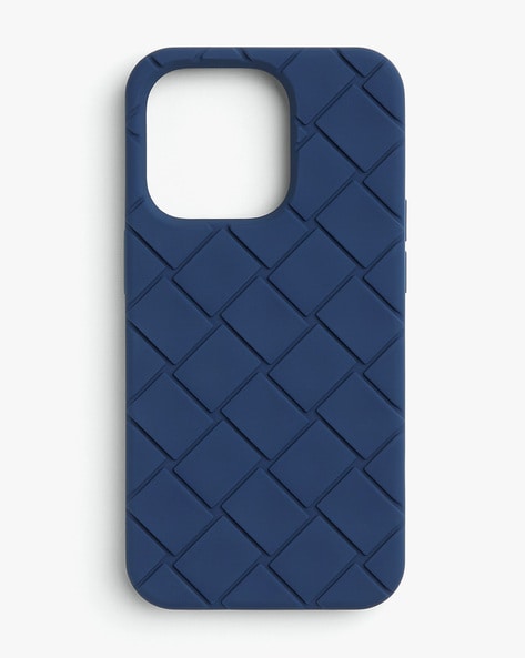 Buy BOTTEGA VENETA Intreccio iPhone 14 Pro Case Cruise Blue