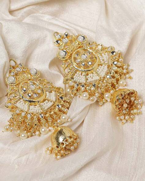 Indian Jhumka Earrings Jewelry/punjabi Gold Wedding Indian Jewelry Pink,  Black , Yellow Jhumka Diljit Earrings - Etsy | Etsy earrings, Jhumka  earrings, Earrings