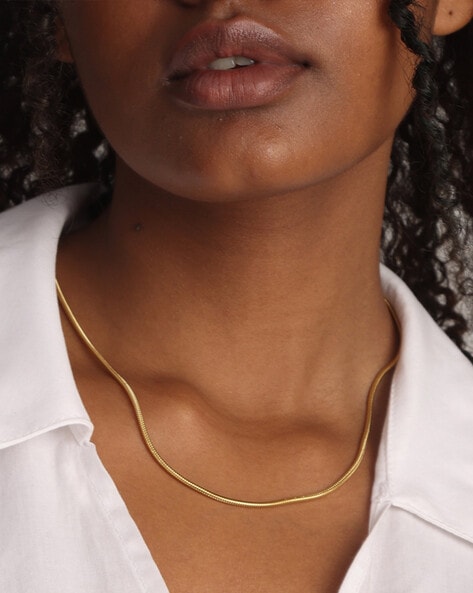 Gold Herringbone Chain Necklace – By Invite Only