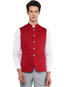 Brown Blended 3-Piece Suit With Printed Vest at Rs 15085/piece in New Delhi