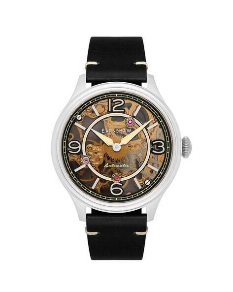 Earnshaw Analogue Wrist Watch with Leather Strap