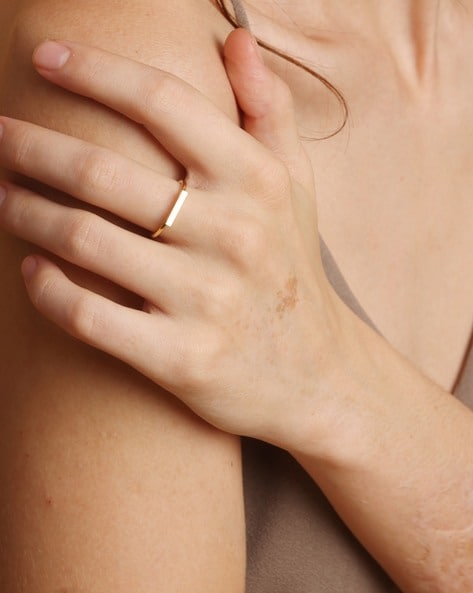 Dainty hot sale bar ring