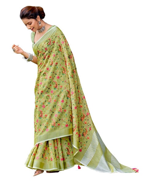 Pure Organic Linen Sarees Online - Types of Linen Sarees & Fabric