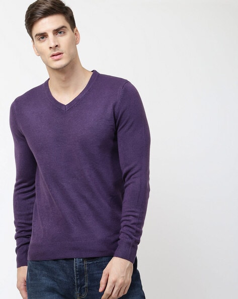 Mens plum clearance sweater