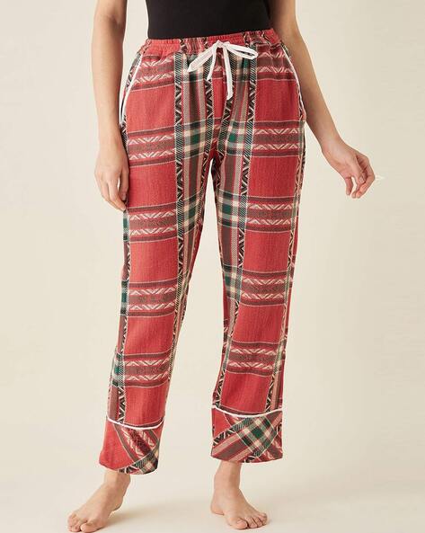 Burberry Checked Straight-leg Wool Trousers In Red | ModeSens