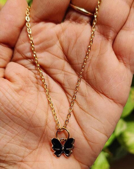 Mandy Dainty Pave Butterfly Necklace | Caitlyn Minimalist