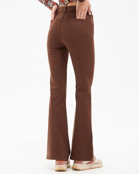 Buy Brown Trousers & Pants for Women by TERRANOVA Online