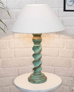 homesake Antique Wooden Table Lamp with Shade-picture-39