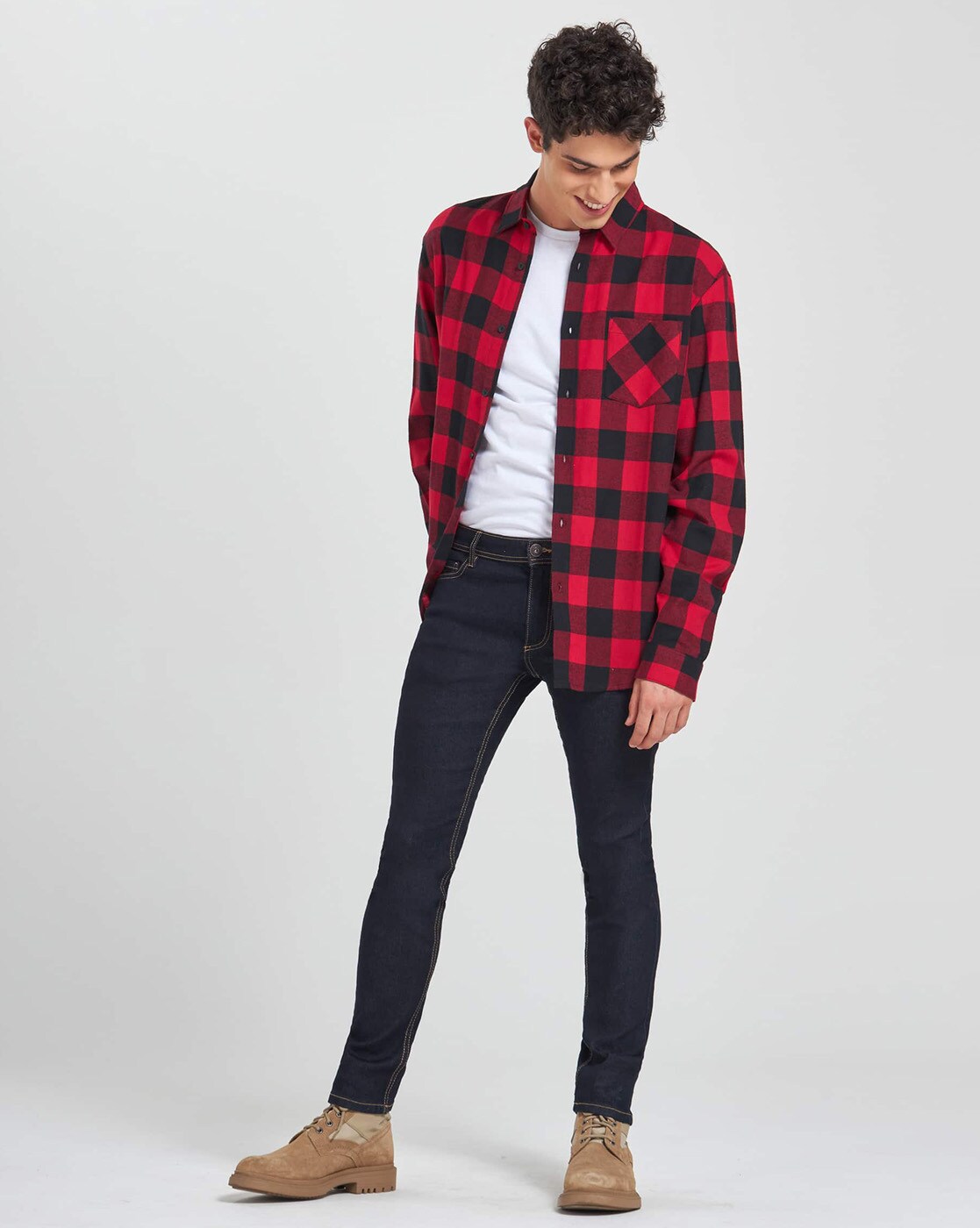 Black and red outlet shirt outfit