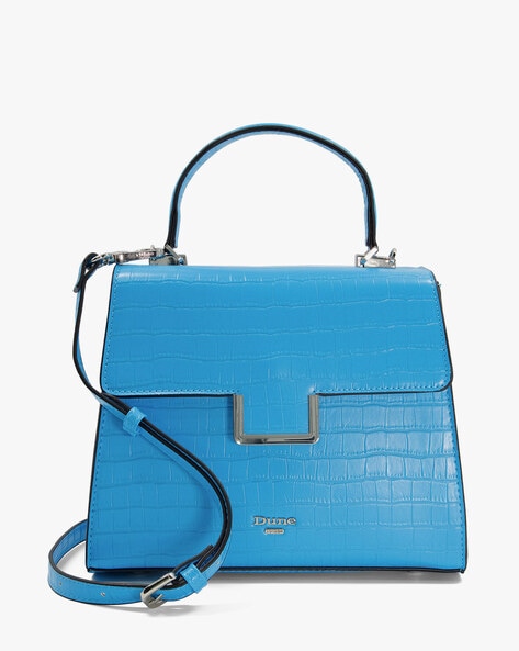 Classic Blue Croc Leather Fringe Tote - Bag 95 – MONOLISA