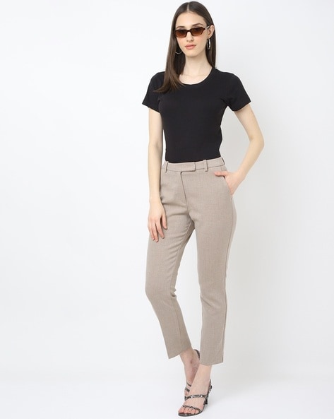 Natural Ankle Grazer Pants  Linen and Linens