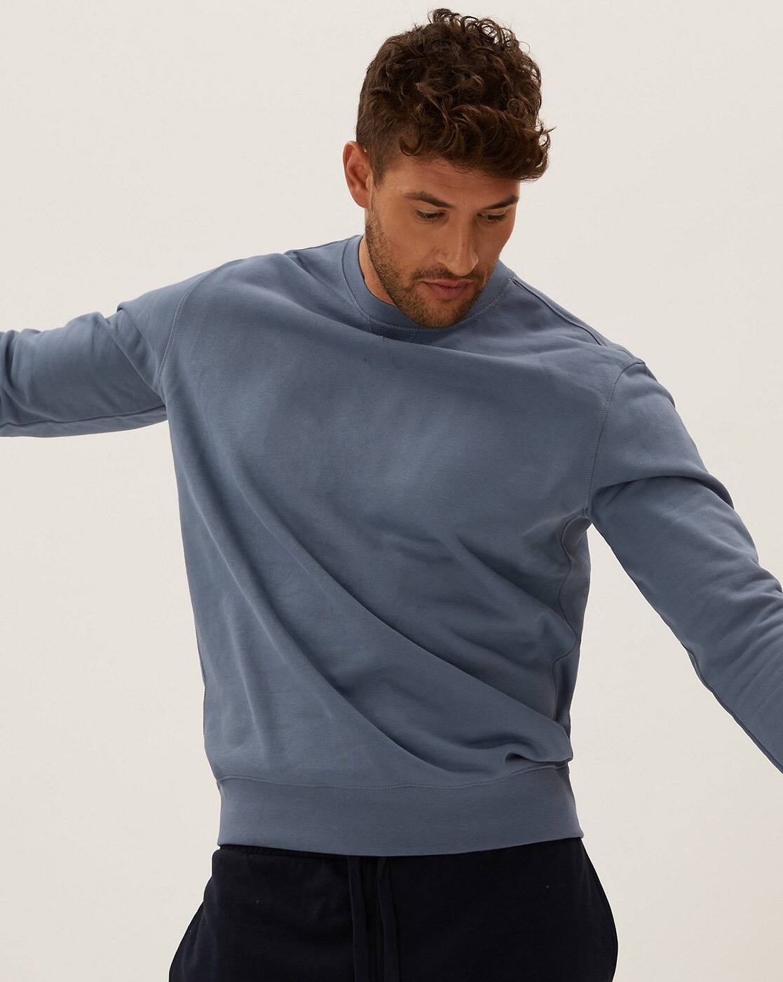 Buy Blue Sweatshirt u0026 Hoodies for Men by Marks u0026 Spencer Online | Ajio.com